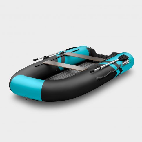 Надувная лодка Gladiator E300SL черно-бирюзовый