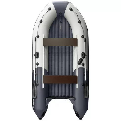Надувная лодка Ривьера Компакт 3600 НДНД светло-серый/графит