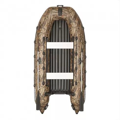 Лодка моторная килевая Ковчег 390 НДНД камуфляж светлый лес
