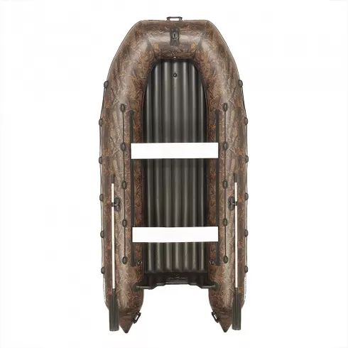 Лодка моторная килевая Ковчег 410 НДНД камуфляж тёмный лес