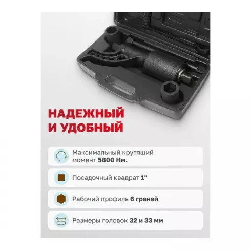 Гайковерт ручной с редуктором Forsage F-3411389