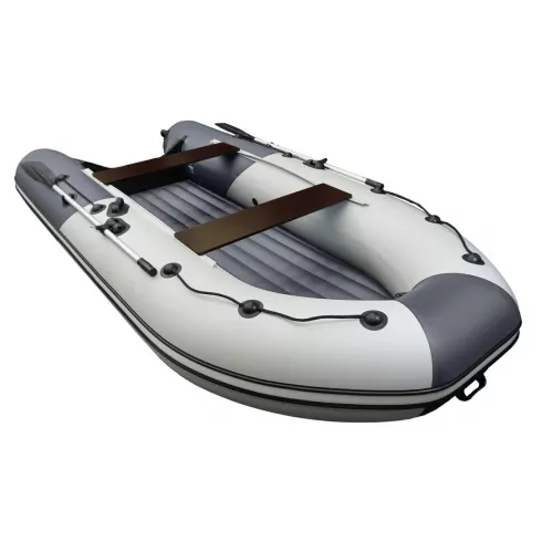 Надувная лодка Ривьера Компакт 3600 НДНД светло-серый/графит