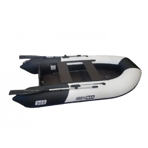 Надувная лодка BoatsMan BT300K сетло-серый черный