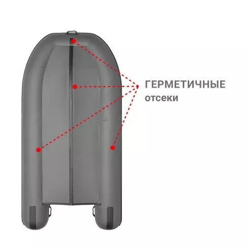 Надувная лодка Фрегат 310 С серый