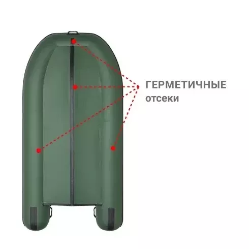 Надувная лодка Фрегат 330 С (зеленый)