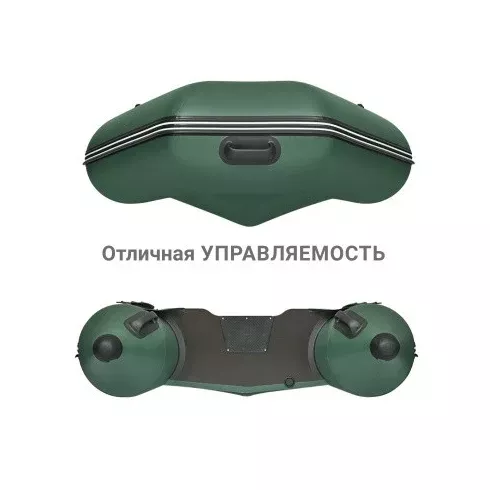Надувная лодка Фрегат 300 ЕК с килем зеленый