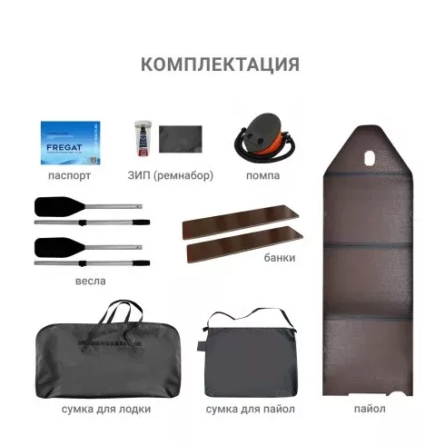 Надувная лодка Фрегат 300 ЕК с килем зеленый