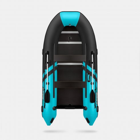 Надувная лодка Gladiator B370 черно-бирюзовый