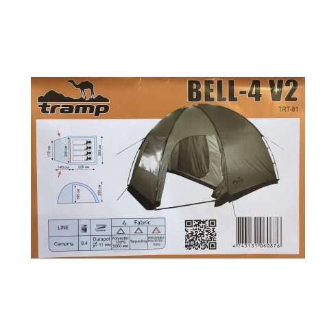 Палатка кемпинговая Tramp Bell 4 Sand V2 (TRT-81s)