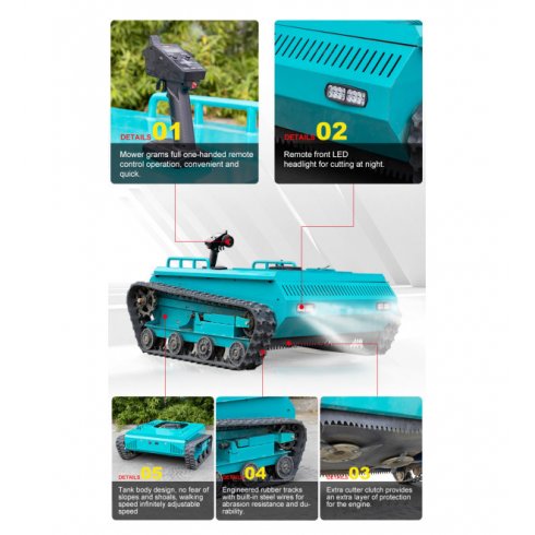 Гусеничная газонокосилка с дистанционным управлением Hightop HT1010