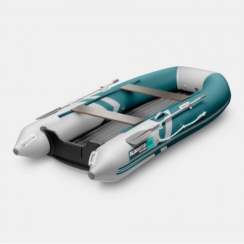 Надувная лодка Gladiator E300S морской зеленый-белый