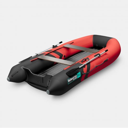 Надувная лодка Gladiator E300SL красно-черный