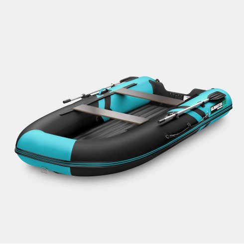 Надувная лодка Gladiator E300S черно-бирюзовый