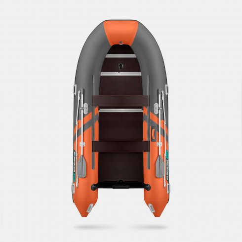 Надувная лодка Gladiator B370 оранжево-темносерый