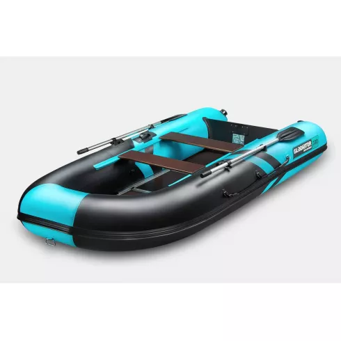 Надувная лодка Gladiator B330 черно-бирюзовый