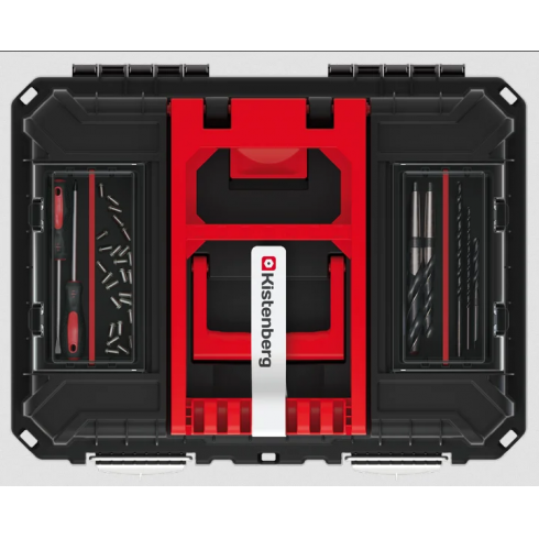 Набор ящиков для инструментов Kistenberg HEAVY KHVWM метал (черный/красный)