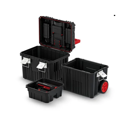 Набор ящиков для инструментов Kistenberg HEAVY KHVWM метал (черный/красный)