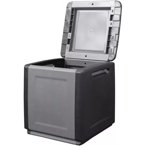 Сундук пластиковый уличный ArtPlast Cube 130л черный/серый