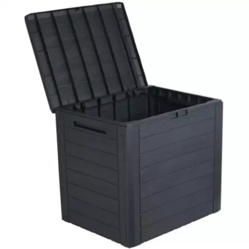 Сундук Prosperplast Woodebox 140л антрацитовый
