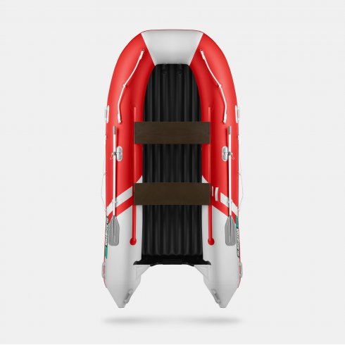 Надувная лодка Gladiator E380S красно-белый