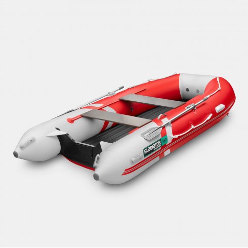 Надувная лодка Gladiator E380S красно-белый