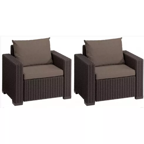 Комплект кресел Keter California 2 шт коричневый