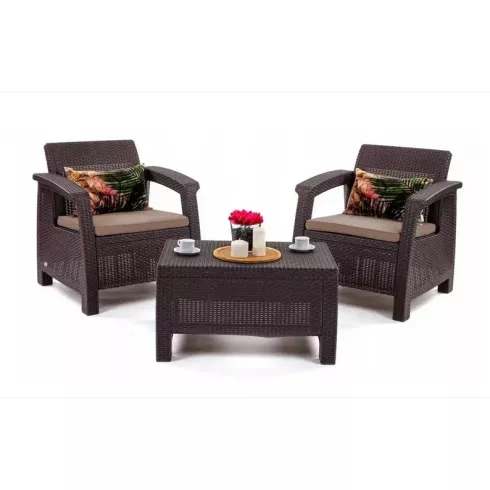 Комплект мебели Keter Corfu Weekend коричневый