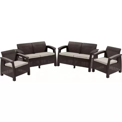 Комплект садовой мебели Keter Corfu II Rest коричневый