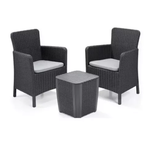 Комплект садовой мебели Keter Trenton balcony графит