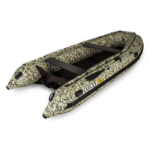 Лодка надувная моторная Solar-420 Jet tunnel пиксель