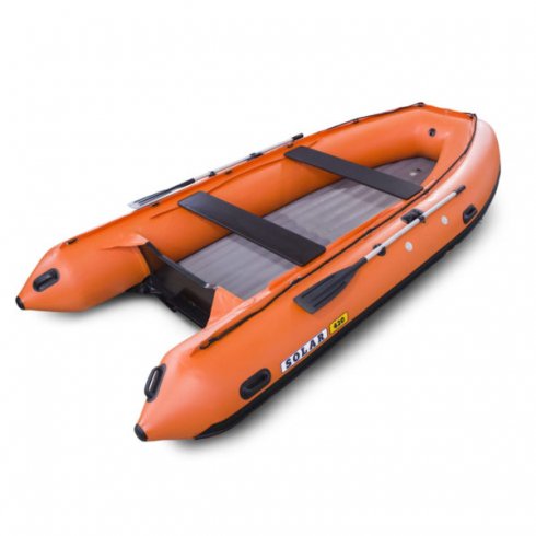 Лодка надувная моторная Solar-420 Jet tunnel оранжевый