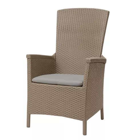 Кресло Keter Vermont с наклонной спинкой капучино