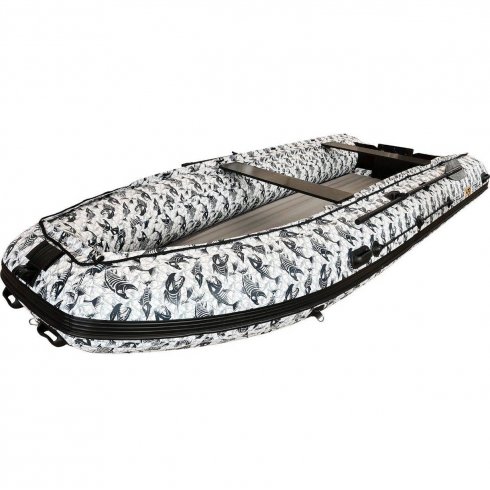 Лодка надувная моторная Solar-470 Super Jet tunnel рыбка