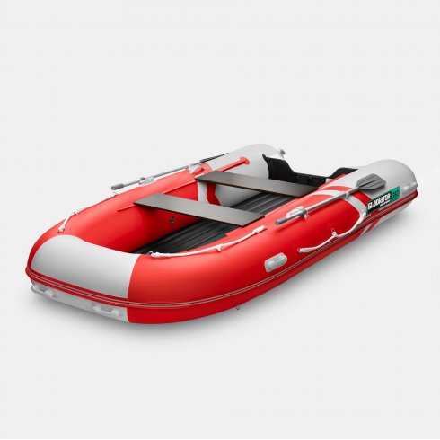 Надувная лодка Gladiator E380S красно-белый