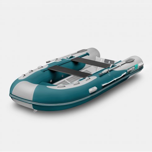 Надувная лодка Gladiator RIB420AL морской зеленый-белый