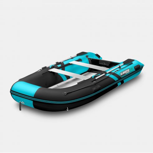 Надувная лодка Gladiator B370AL черно-бирюзовый