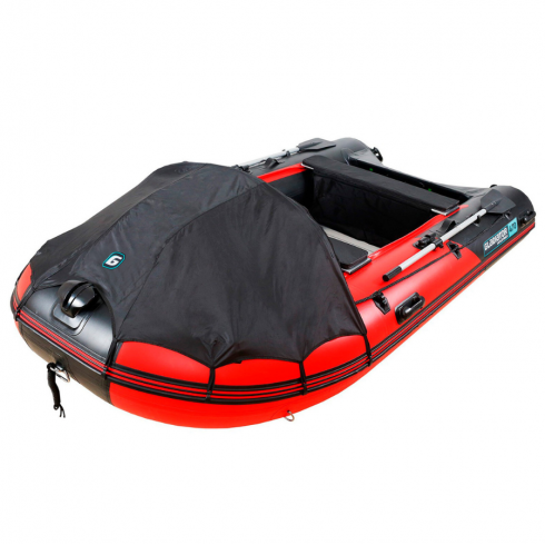 Надувная лодка Gladiator D470AL красно-черный