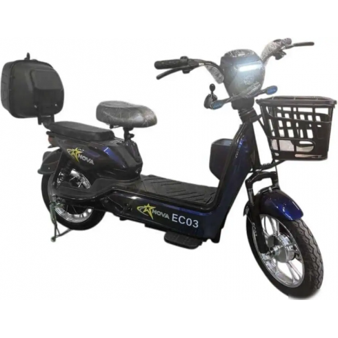 Электровелосипед Nova EC-03 синий (без цепи)