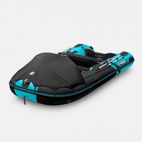 Надувная лодка Gladiator C420AL черно-бирюзовый