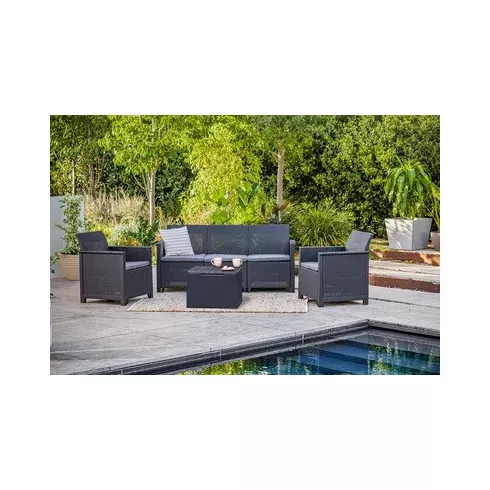 Набор уличной мебели Keter Elodie 5 seater Set графит