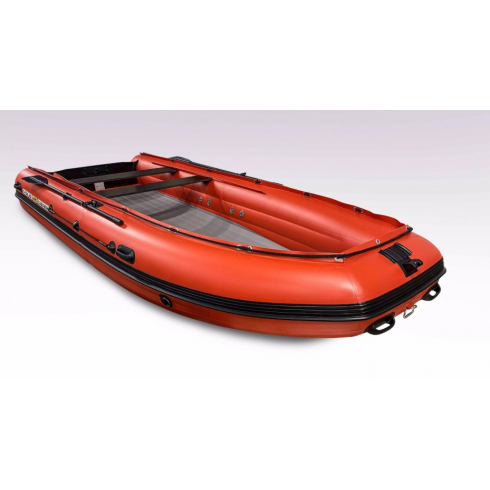 Лодка надувная моторная Solar-470 Caravan Jet Tunnel красный