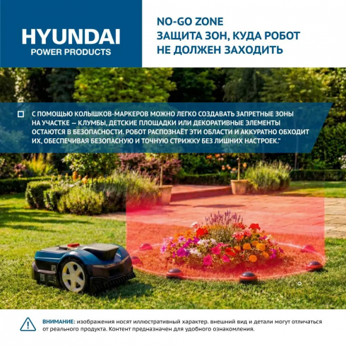 Газонокосилка-робот аккумуляторная Hyundai L-CORTEX-7