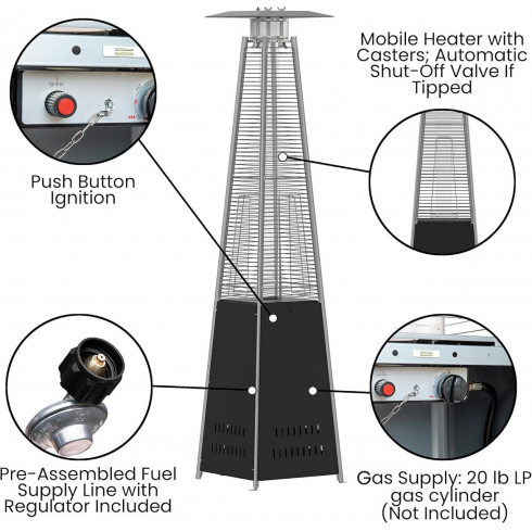 Обогреватель инфракрасный Springhouse FSD-C-BLACK (водонепроницаемый чехол)