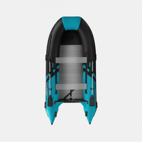 Надувная лодка Gladiator B370AL черно-бирюзовый