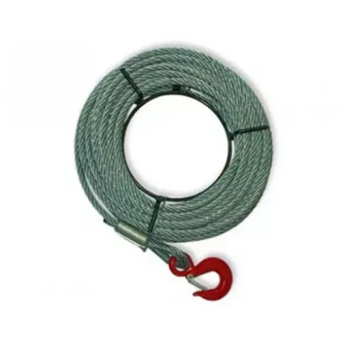 Трос с крюком для лебедки Сибталь КК HWG, GR, HWV, VS 25 м 6,0 мм
