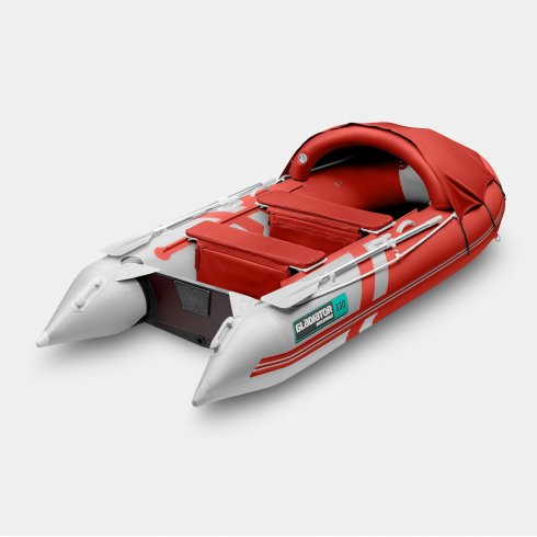 Надувная лодка Gladiator C330AL красно-белый