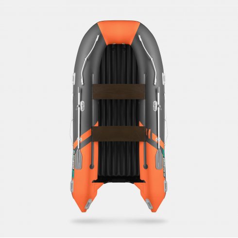 Надувная лодка Gladiator E380S оранжево/темно-серый