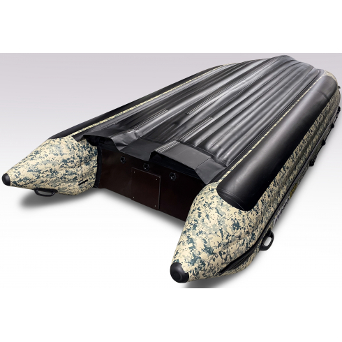 Лодка надувная моторная Solar-430 Caravan Super Jet Tunnel пиксель