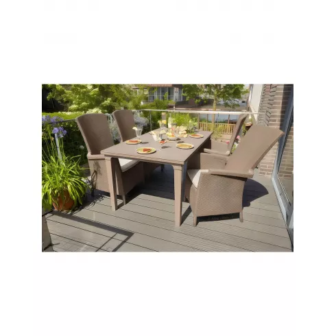 Кресло Keter Vermont с наклонной спинкой капучино