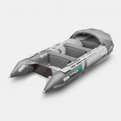 Надувная лодка Gladiator C400AL светло-темносерый